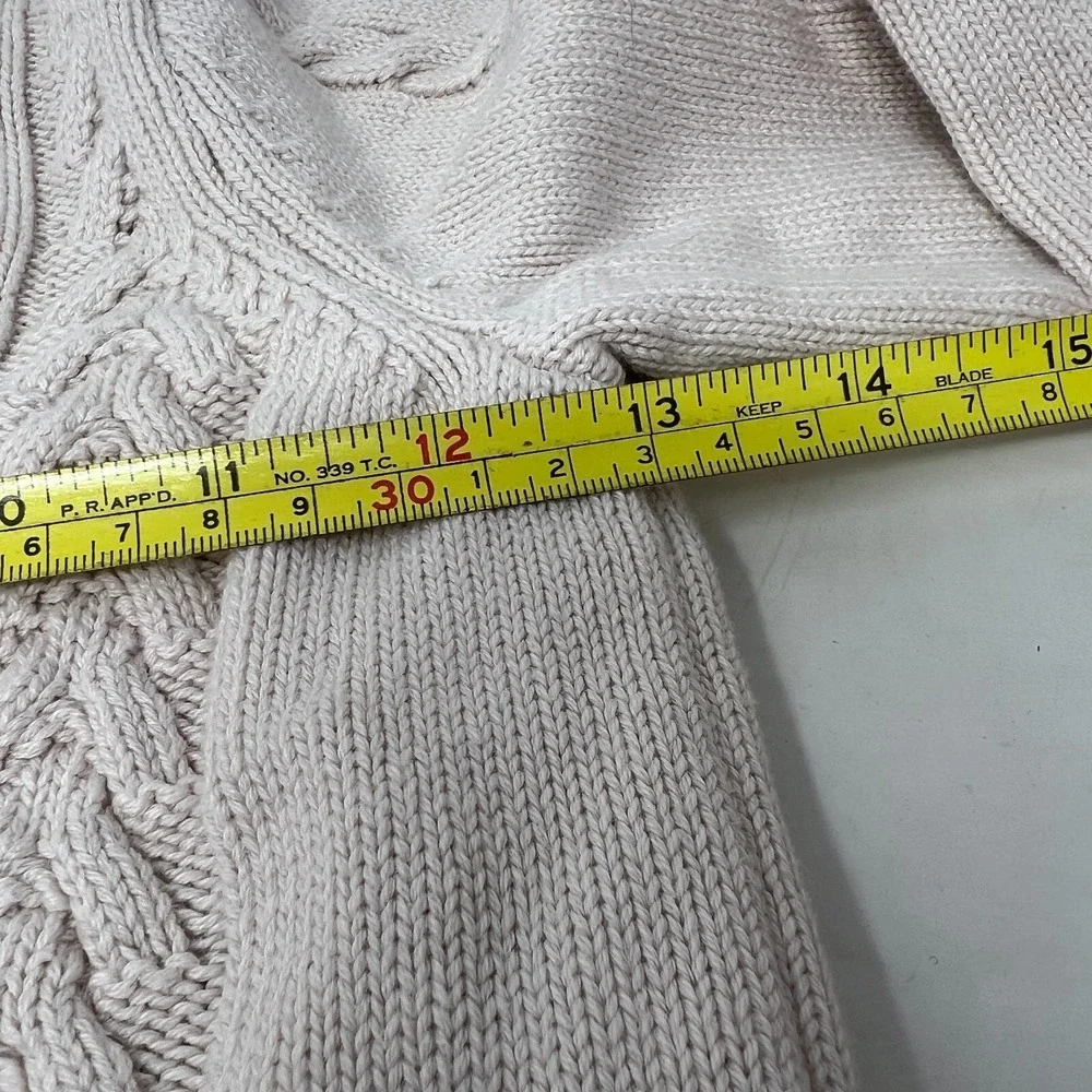 Gymboree Cotton Cable Knit Embroidered Sweater‎ Girls Size 6 Tan Cottagecore